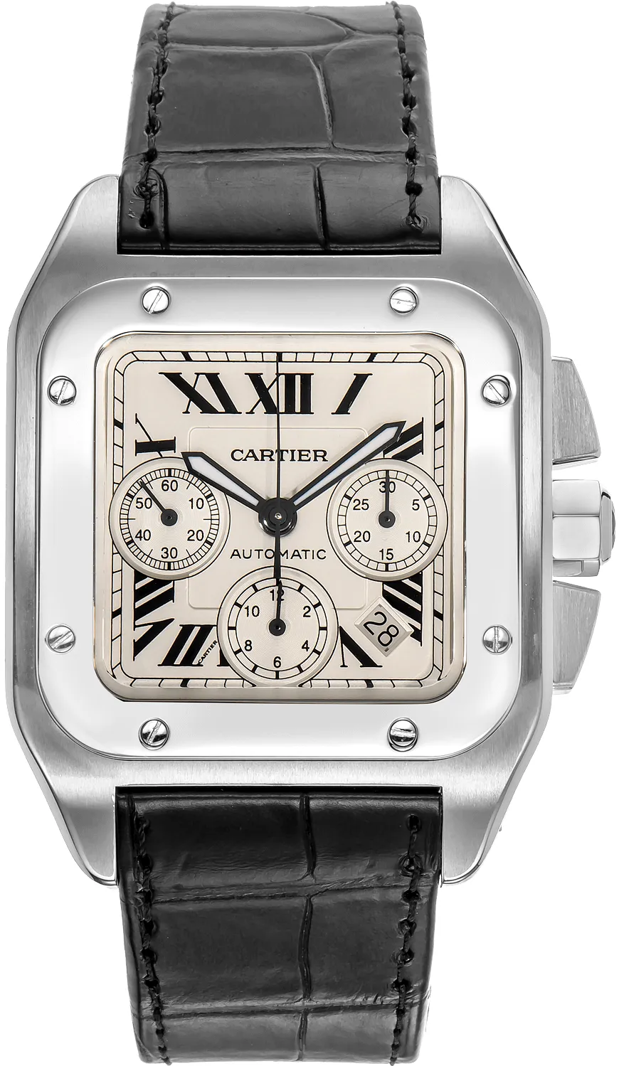 Cartier Santos W20090X8 40mm Stainless steel Silver Gray