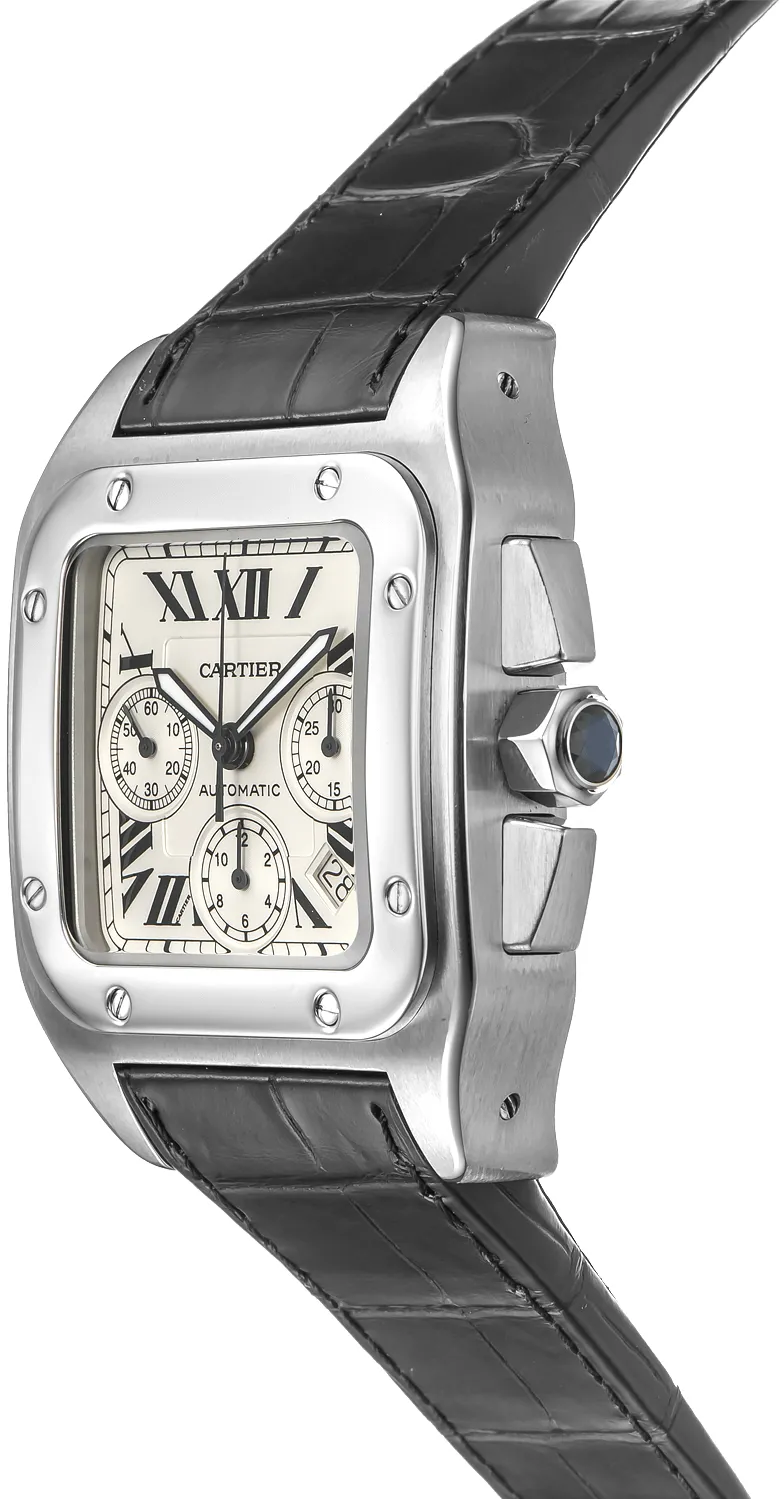 Cartier Santos W20090X8 40mm Stainless steel Silver Gray 1