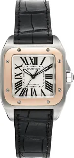 Cartier Santos 100 W20107X7 | Rose gold and Stainless steel