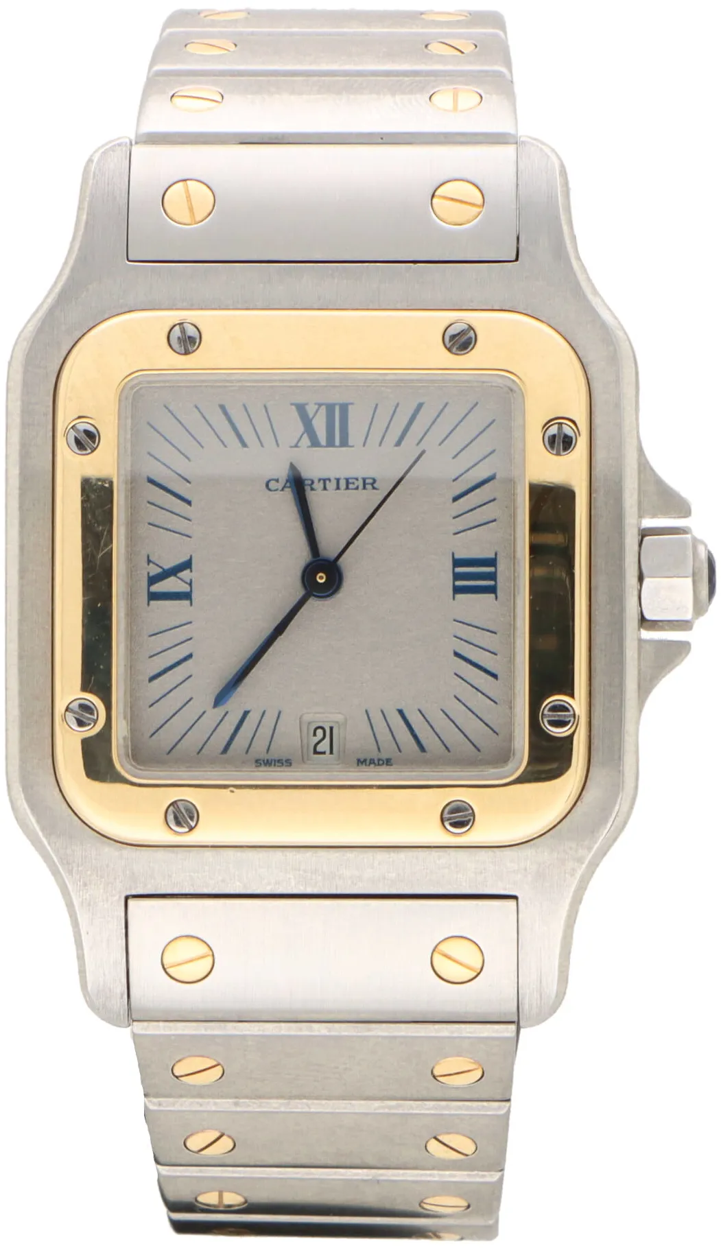 Cartier Santos 1879 29mm Yellow gold and stainless steel Gray