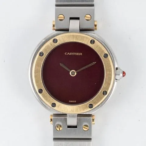 Cartier Santos 81913 27mm Yellow gold and Stainless steel Burgundy