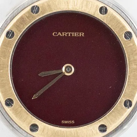 Cartier Santos 81913 27mm Yellow gold and Stainless steel Burgundy 8