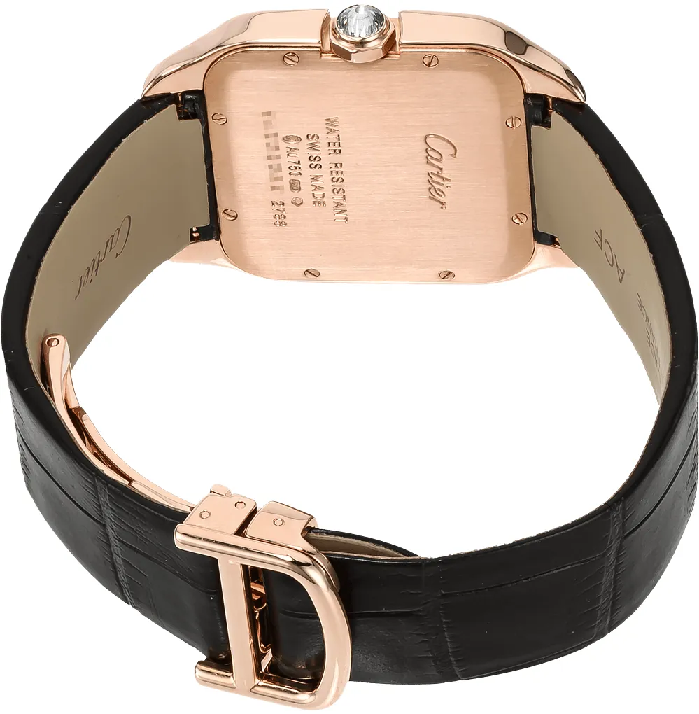 Cartier Santos WH100351 28mm Rose gold Silver Gray 2