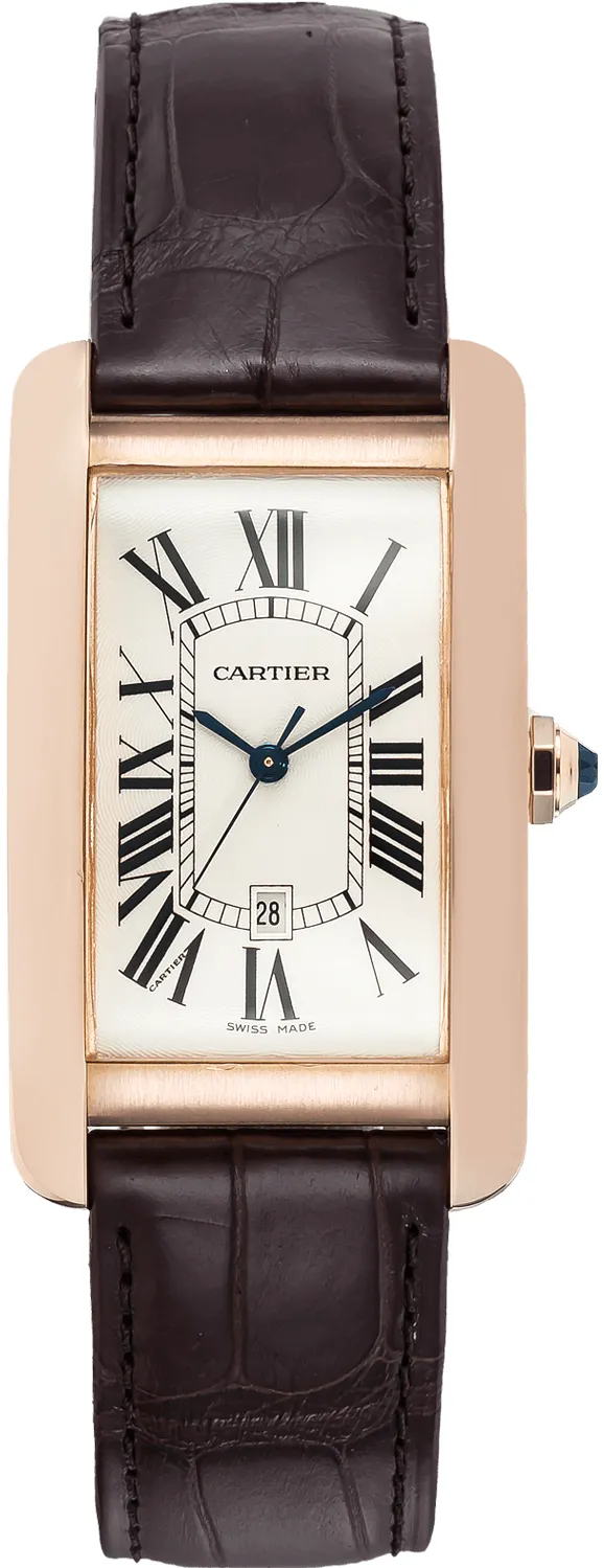 Cartier Tank Américaine W2609156 37mm Rose gold Silver Gray