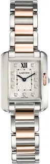 Cartier Tank Anglaise WT100024 Rose gold and Stainless steel Silver Gray