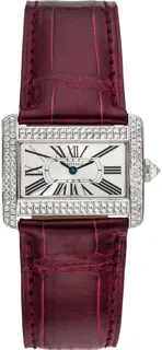 Cartier Tank Divan WA301236 20mm White gold Silver Gray