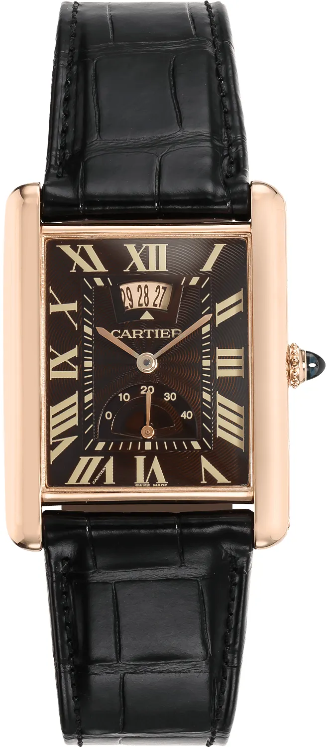 Cartier Tank W1560002 30mm Rose gold Brown