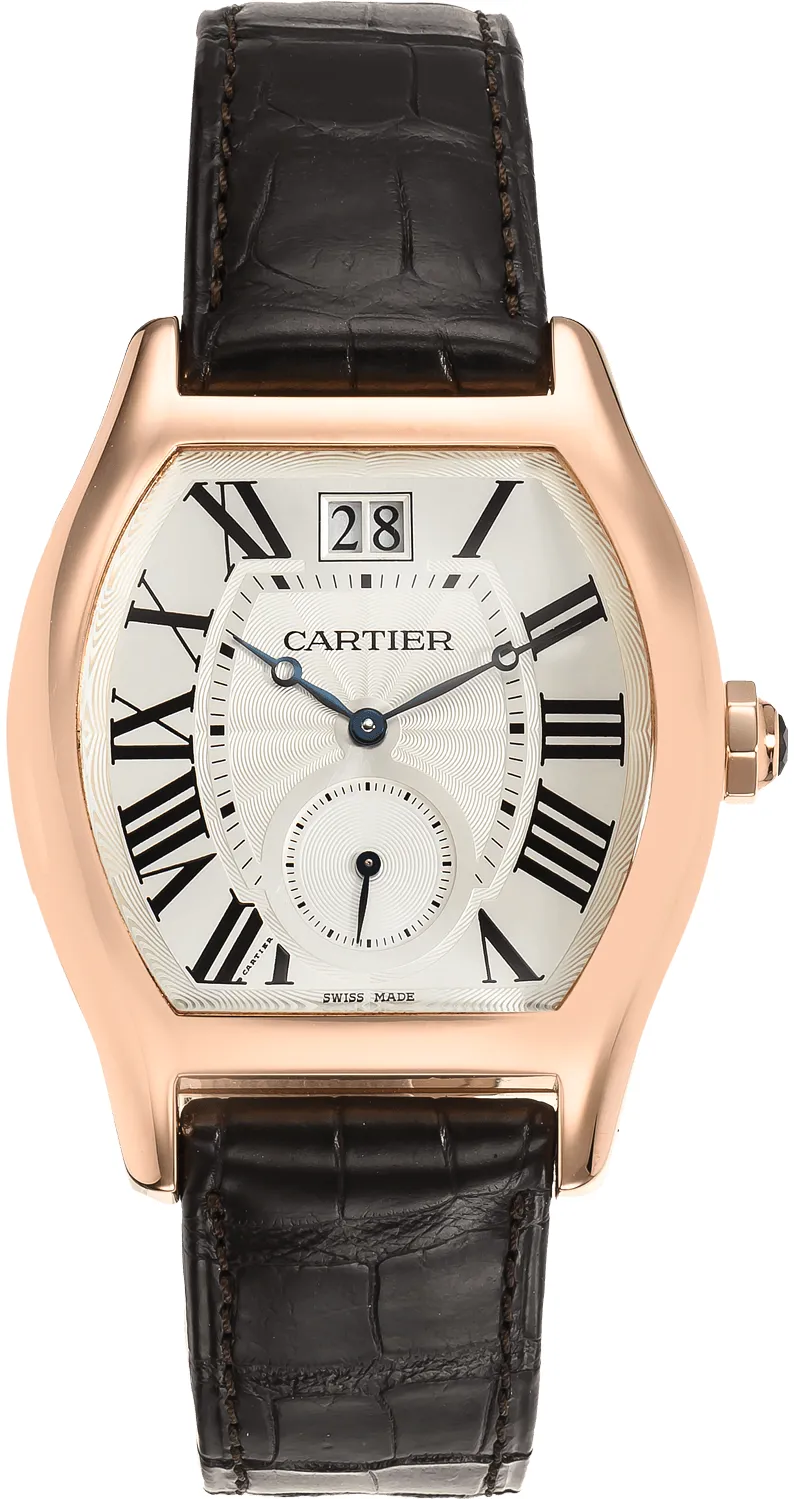 Cartier Tortue W1556234 37mm Rose gold Silver Gray