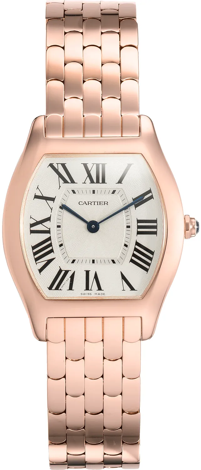 Cartier Tortue W1556366 31mm Rose gold Silver Gray