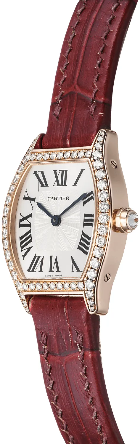 Cartier Tortue WA501006 24mm Rose gold Silver 1