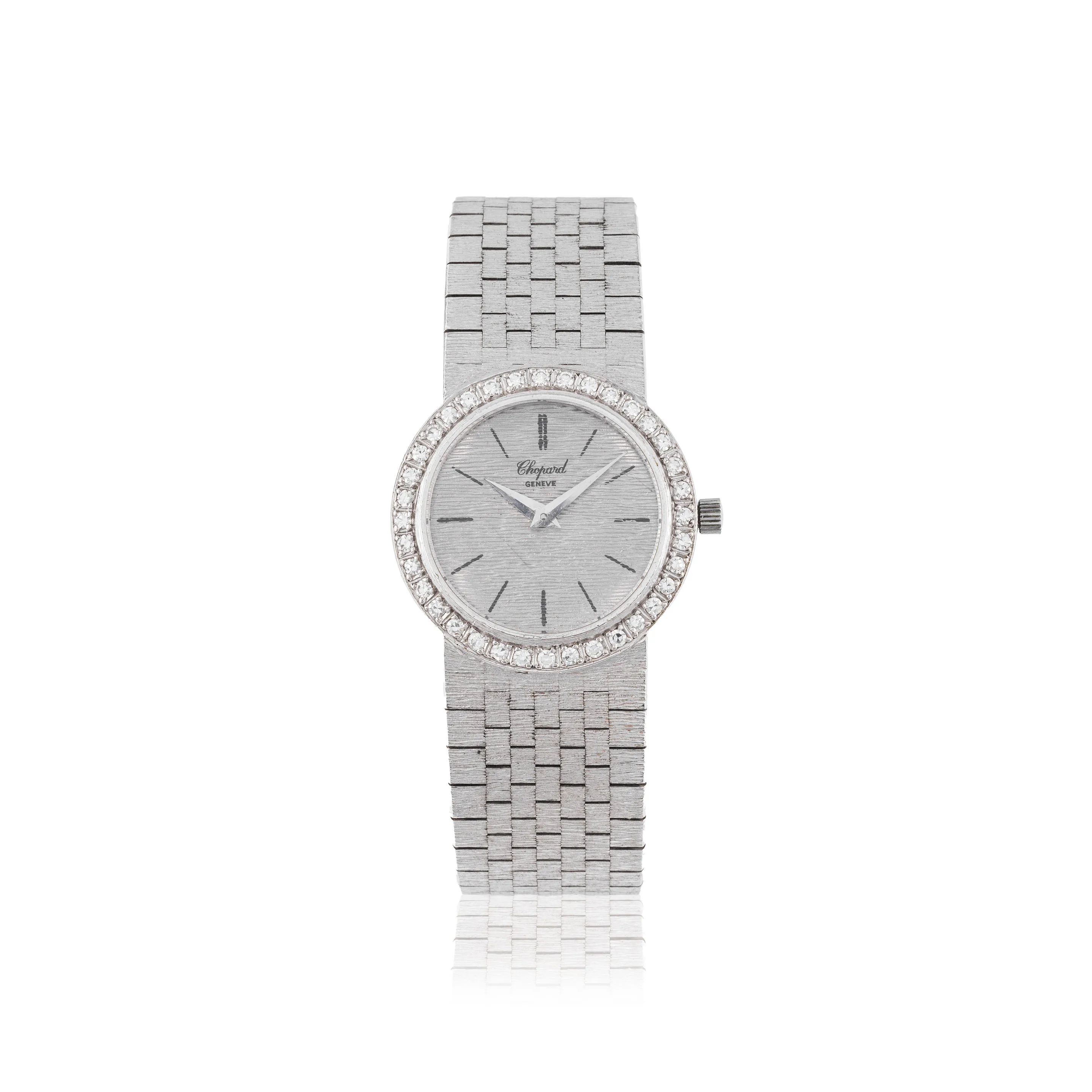 Chopard 25mm White gold and diamond-set Silver