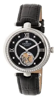 Empress Stella EM2102 39mm Stainless steel Black and Skeletonized