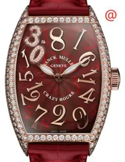 Franck Muller Crazy Hours 5850CH30THD(5NER 32mm 18kt Rose Gold Red