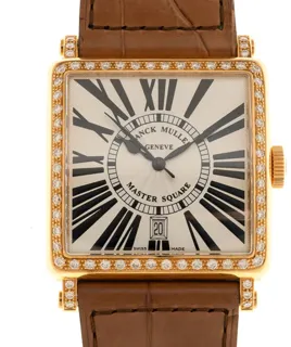 Franck Muller Master Square 6000HSCDTRD1R(5N)-BRSTRAP Rose gold White