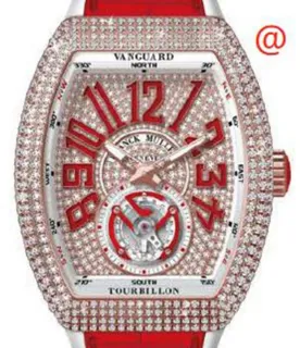 Franck Muller Vanguard V45TDCD5NRG(DIAMRGE5N 18kt Rose Gold Red