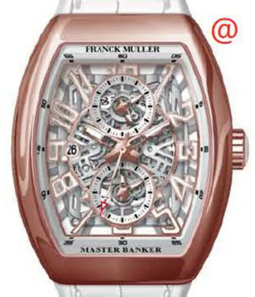 Franck Muller Master Banker V45MBSCDTSQT5NBC(BLCBLC5N 45mm Rose gold Transparent