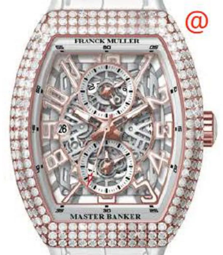 Franck Muller Master Banker V45MBSCDTSQTD5NBC(BLCBLC5N 45mm Rose gold Transparent