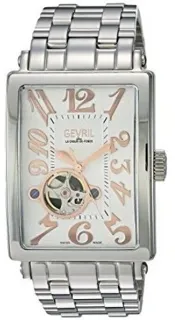 Gevril Avenue of Americas Open Heart 5070B Stainless steel White