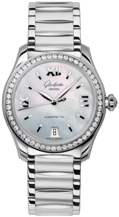 Glashütte Lady Serenade 1-39-22-08-22-34 36mm Stainless steel Mother-of-pearl