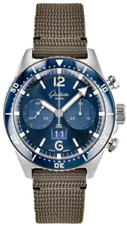 Glashütte SeaQ Chronograph 1-37-23-02-81-34 Stainless steel Blue