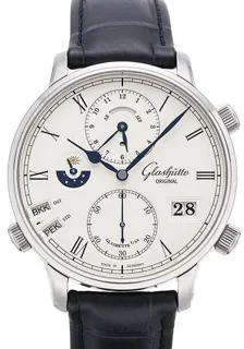 Glashütte Senator Cosmopolite 1-89-02-01-04-30 White gold Silver