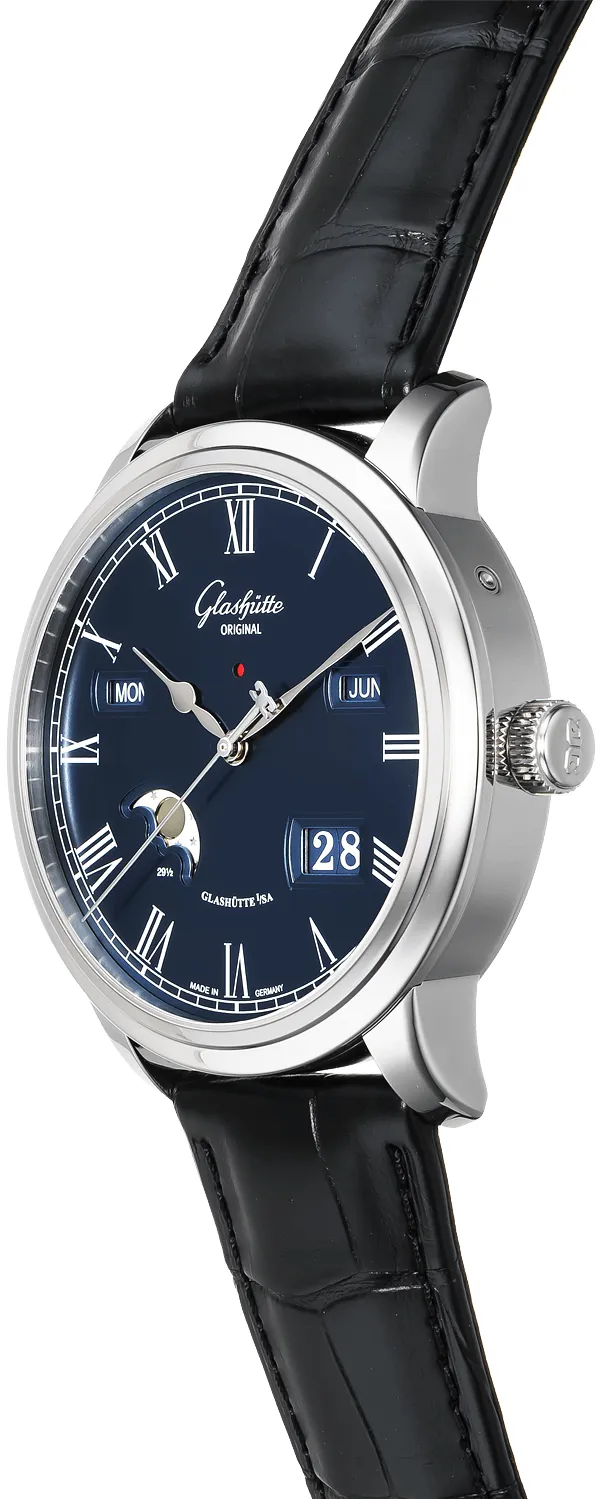 Glashütte Senator Perpetual Calendar 100-02-07-12-30 42mm Stainless steel Blue 1