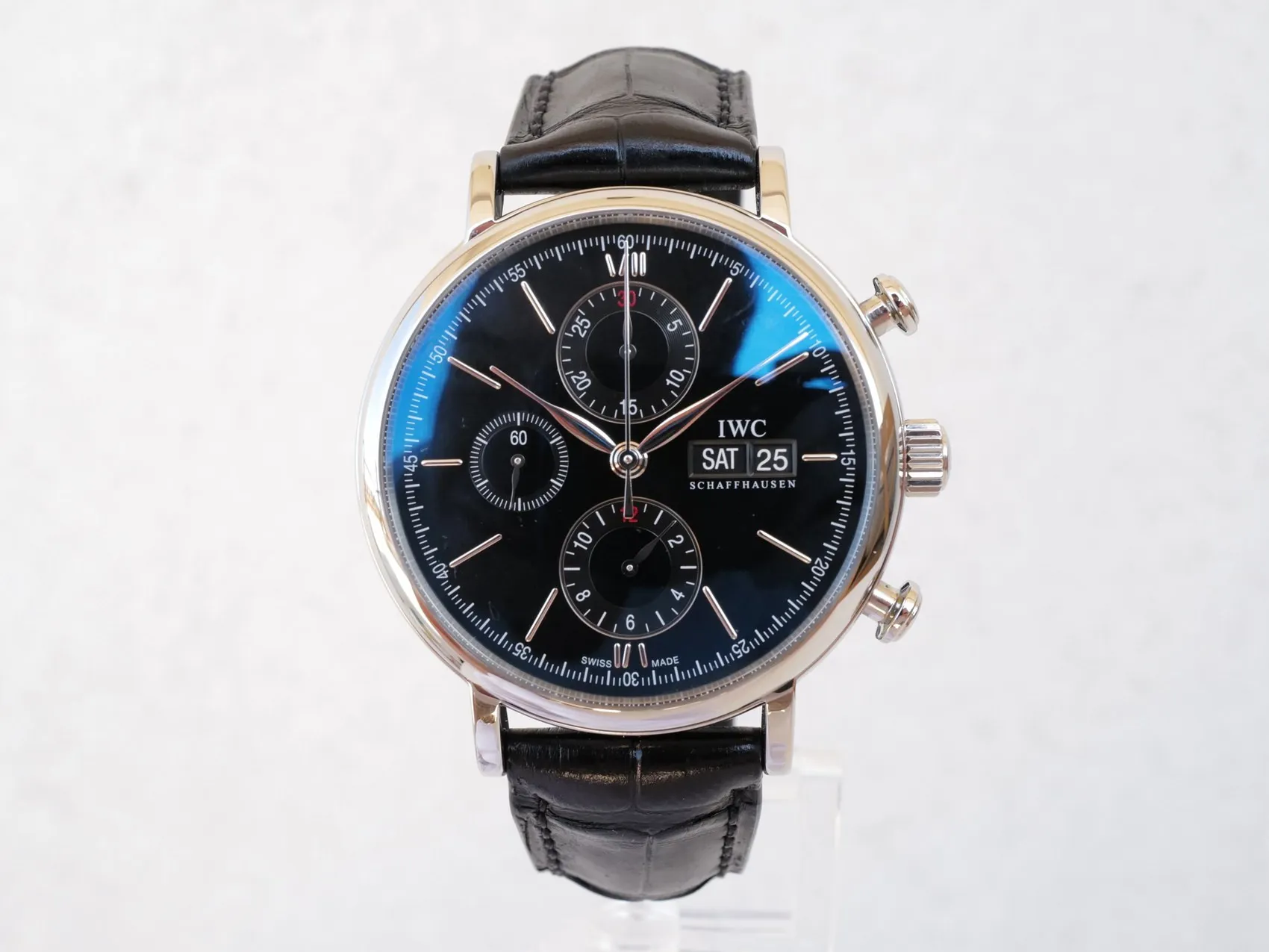 IWC Portofino Chronograph IW391008 42mm Stainless steel Black