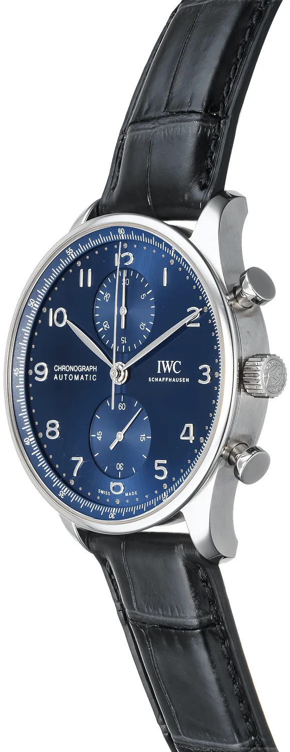 IWC Portugieser Chronograph IW371606 41mm Stainless steel Blue 3