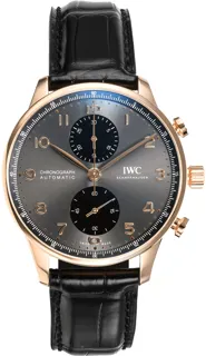 IWC Portuguese Chronograph IW371610 Yellow gold silver