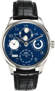 IWC Portugieser IW503203 White gold Blue