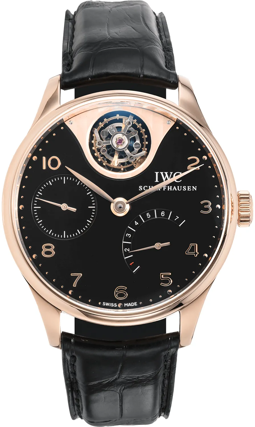 IWC Portuguese Tourbillon IW504210 44mm Rose gold Black