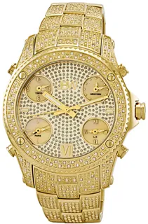 JBW Jet Setter JB-6213-A Stainless steel Gold Diamond Accented