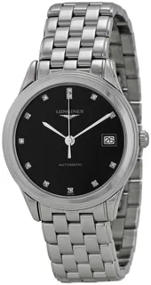 Longines Flagship L4.774.4.57.6 Stainless steel Black