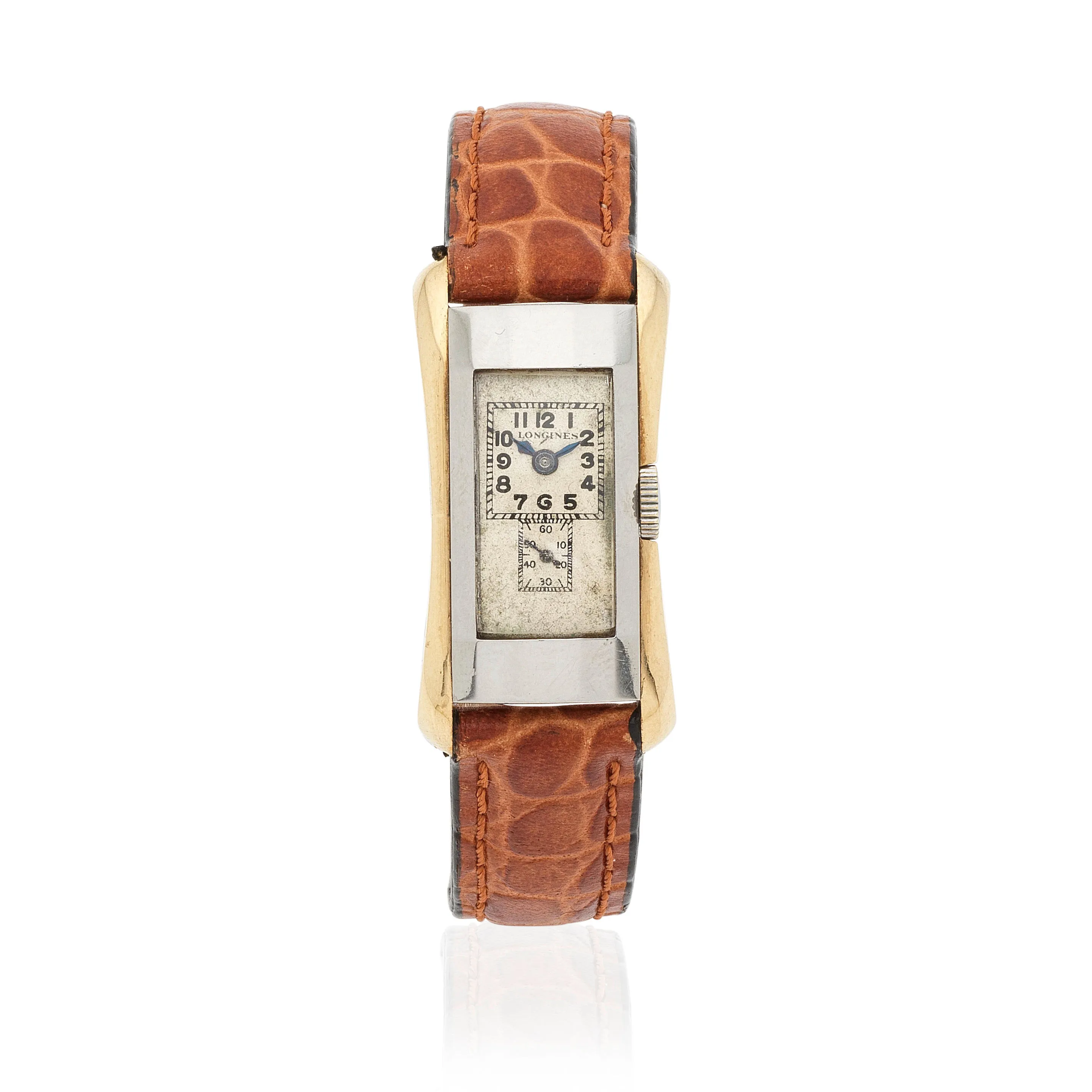 Longines 16mm Stainless steel and gold-plated Silver