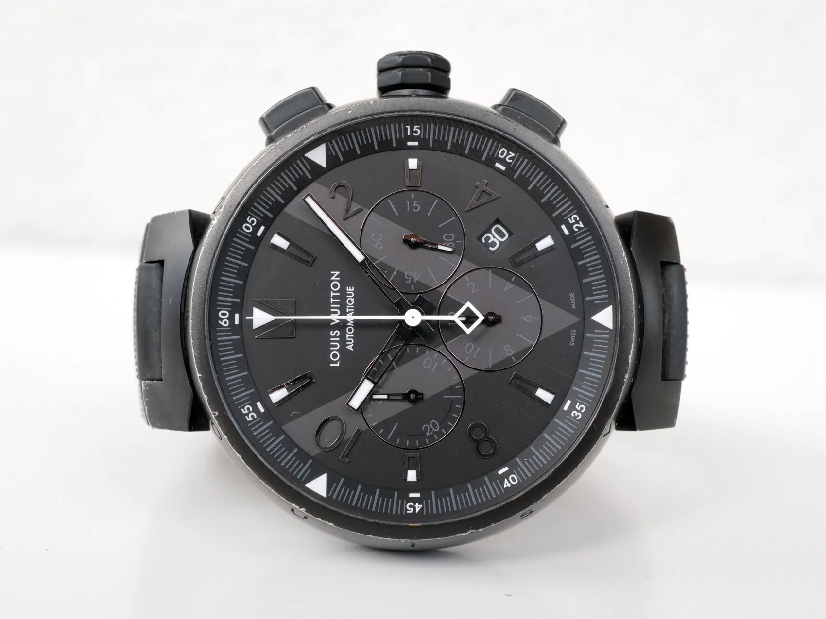 Louis Vuitton Tambour Q1A62 46mm Stainless steel Black 2