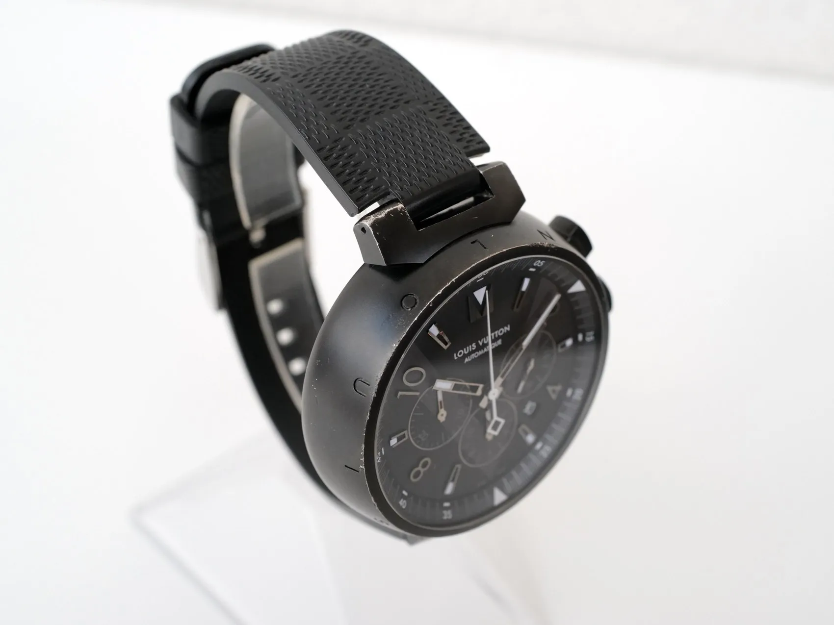 Louis Vuitton Tambour Q1A62 46mm Stainless steel Black 9