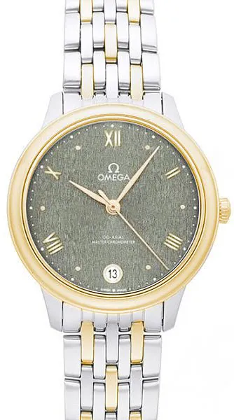 Omega De Ville 434.20.34.20.10.001 34mm Yellow gold and Stainless steel Green