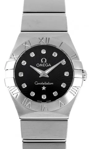 Omega Constellation Quartz 123.10.24.60.51.001 24mm Stainless steel Black