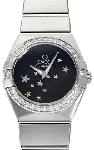 Omega Constellation Quartz 123.15.24.60.01.001 24mm Stainless steel Black