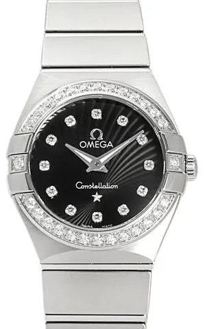 Omega Constellation Quartz 123.15.24.60.51.001 24mm Stainless steel Black