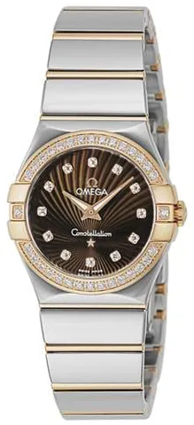 Omega Constellation Quartz 123.25.27.60.63.002 27mm Yellow gold and stainless steel Brown