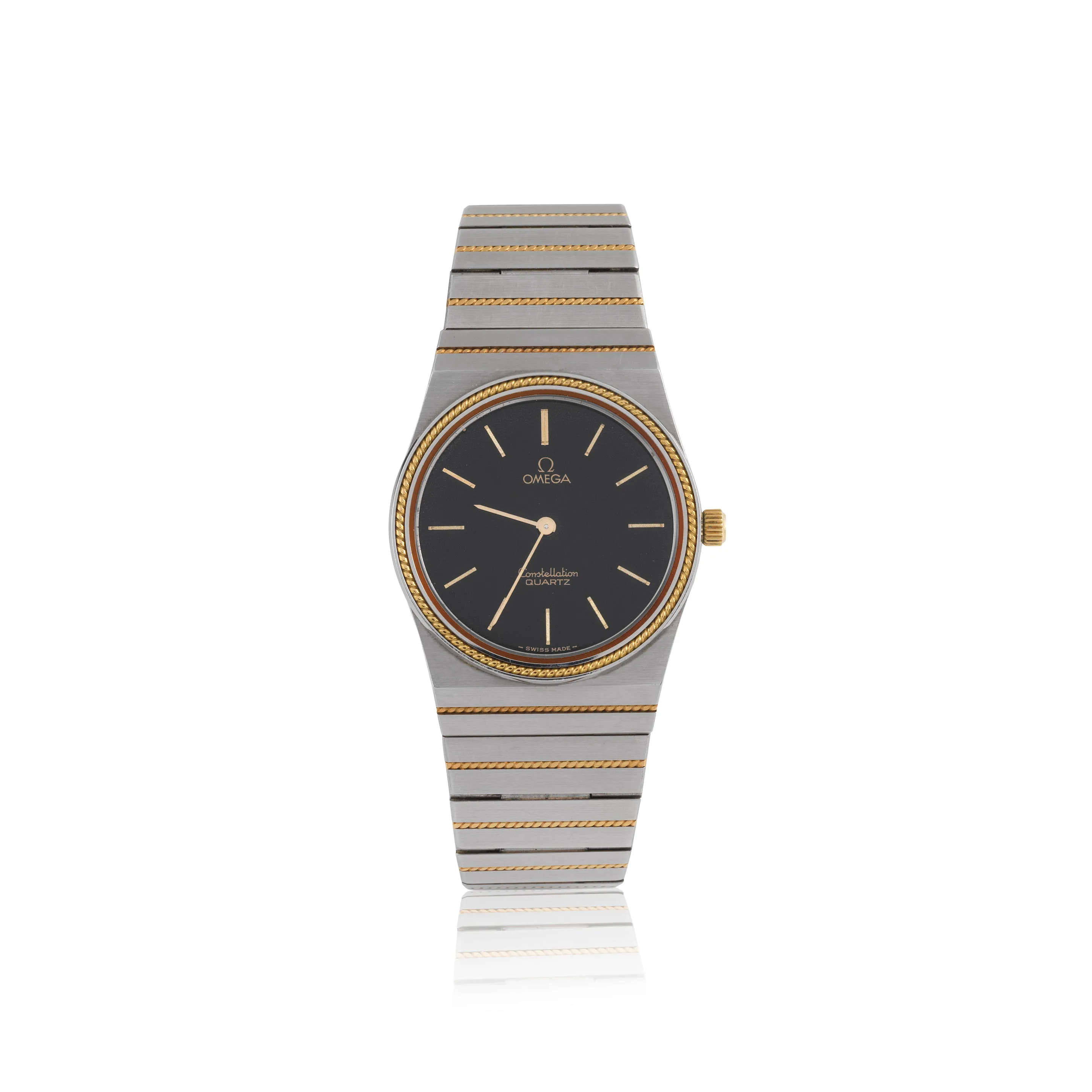 Omega Constellation 33mm Stainless steel and gold-plated Black