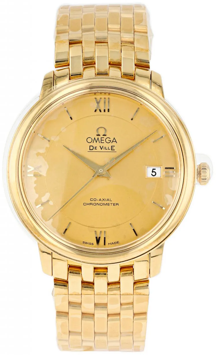 Omega De Ville 424.50.37.20.08.001 37mm Yellow gold Champagne