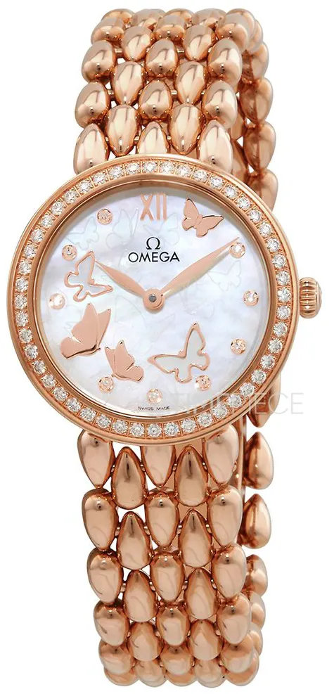 Omega De Ville 424.55.27.60.55.003 27.5mm Rose gold White