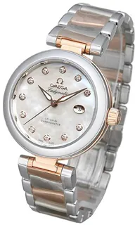 Omega De Ville Ladymatic 425.20.34.20.55.004 34mm Stainless steel$18kt rose gold White