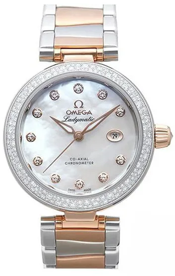 Omega Ladymatic 425.25.34.20.55.004 34mm Rose gold and steel Mother-of-pearl