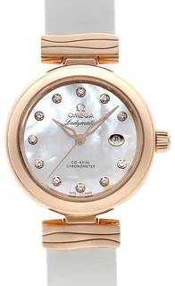 Omega De Ville Ladymatic 425.62.34.20.55.004 34mm Sedna gold White