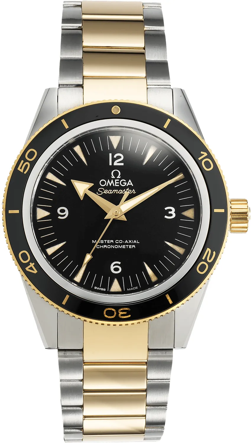 Omega Seamaster 300 233.20.41.21.01.002 41mm Yellow gold and Stainless steel Black