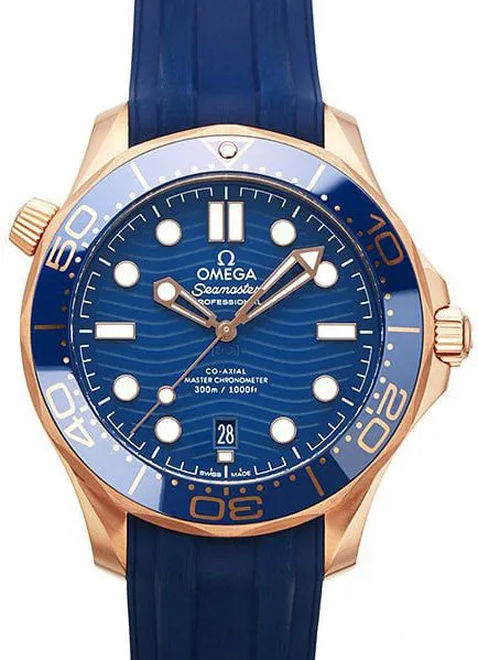Omega Seamaster Diver 300M 210.62.42.20.03.001 42mm Rose gold Blue