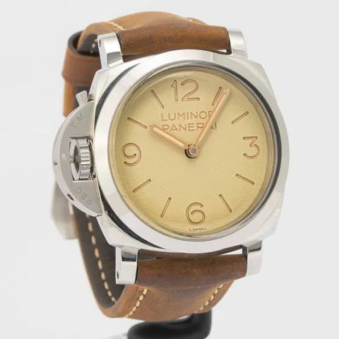 Panerai Luminor 1950 PAM01075 47mm Stainless steel Beige 3